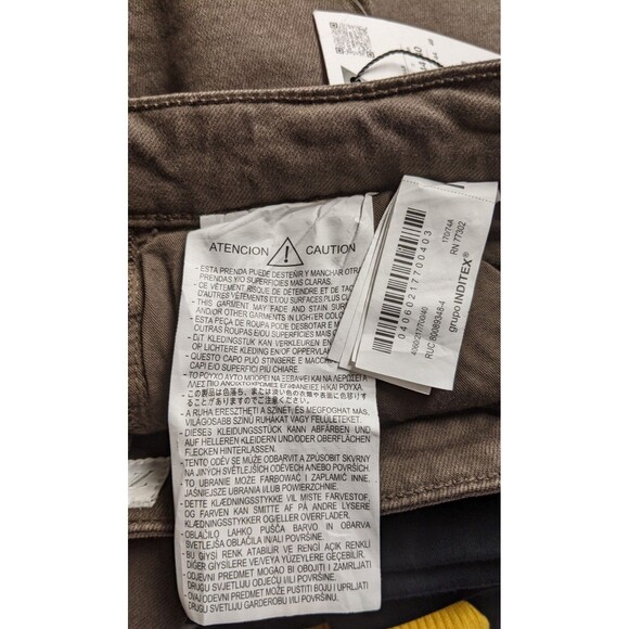 NWT~ZARA Chocolate Brown High-Rise Cropped Flare Stretch Denim Jeans 40/8 - Picture 11 of 11